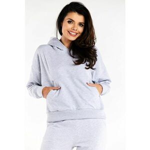 Hanorac dama M318 - Bumbac/Elastan - Gri imagine