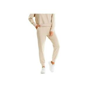 Pantaloni sport dama - Elastan/Bumbac - Bej imagine
