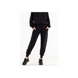 Pantaloni sport dama M317 - Bumbac/Elastan - Negru imagine