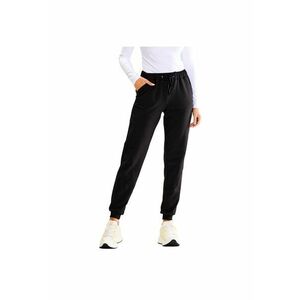 Pantaloni sport dama - Bumbac/Elastan - Negru imagine