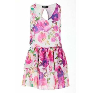 Rochie A501 - Poliester - Alb/Roz imagine