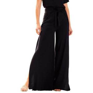 Pantaloni dama - Viscoza/Poliester - Negru imagine