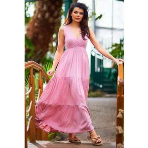 Rochie dama - Viscoza - A581 - Roz murdar imagine