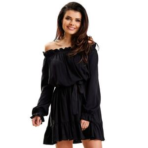 Rochie A578 - Viscoza/Poliester - Negru imagine