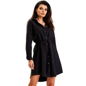 Rochie A568 - Poliester - Negru imagine