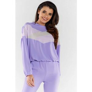 Hanorac dama A497 - Poliester/Elastan - Bej/Violet imagine