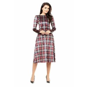 Infinite You Rochie midi dama Adella M147 negru rosu - Negru imagine