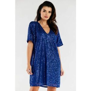 Scurta Rochie Maneca scurta A566 - Bleumarin imagine
