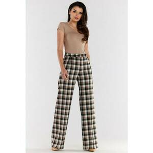 Pantaloni Lungi Carouri Elegant A493 - Maro/Bej imagine