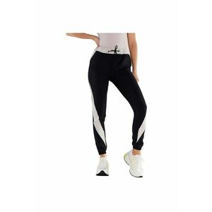 Pantaloni sport dama - Poliester/Elastan - Negru/Bej imagine