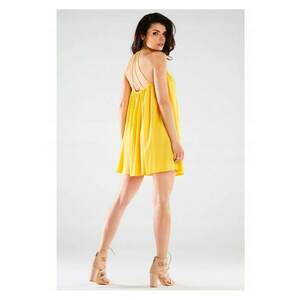 Scurta Rochie Fara maneca Rotound Galben A427 imagine