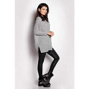 Pulover dama poliester Gri - imagine