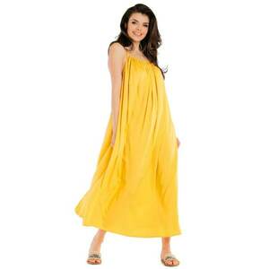Rochie Viscoza - Bej - Galben imagine
