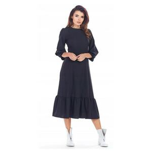 Rochie A345 - Poliester/Elastan - Negru imagine