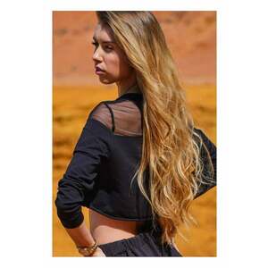 Bluza dama - Bumbac - Negru - cu maneca lunga imagine