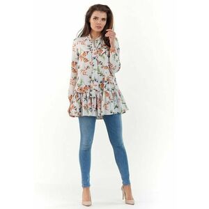 Bluza dama - Poliester - Alb - Model flori imagine