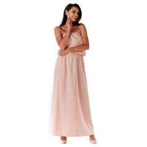 Rochie maxi dama - Elizabeth - roz pudra imagine