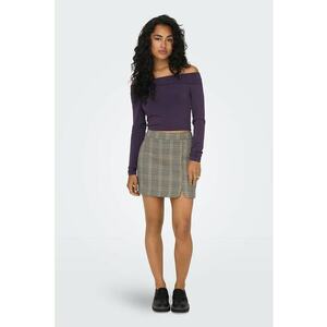 Bluza slim fit cu decolteu pe umeri Fano - Violet prafuit imagine