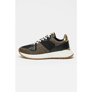 Pantofi sport din piele cu garnituri din piele ecologica Jaime - Maro inchis/Negru imagine