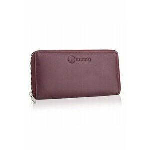 Portofel dama - Piele naturala - 19.5 x 10 x 2.5 cm - Roz imagine
