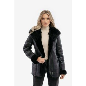 Haina din blana naturala - model Women's Napalan - Negru imagine