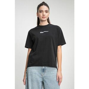 Tricou regular fit din bumbac organic cu logo discret - Negru imagine