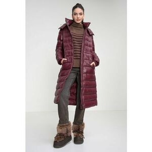 Geaca lunga cu fermoar - Visiniu imagine