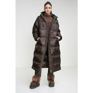 Geaca lunga cu gluga - Maro imagine