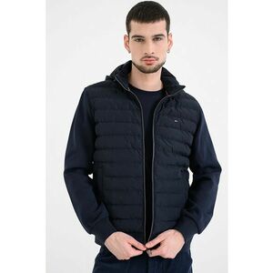 Hanorac cu aspect 2-in-1 si fermoar - Bleumarin imagine