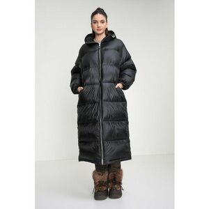 Geaca lunga cu gluga - Negru imagine