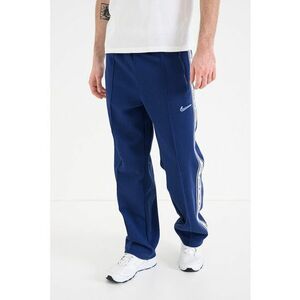 Pantaloni de trening cu banda logo si buzunare cu fermoar - Bleumarin imagine