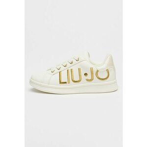 Pantofi sport de piele ecologica cu logo - Auriu/Alb fildes imagine