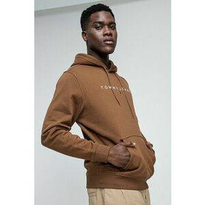 Hanorac din amestec de bumbac cu logo brodat - Maro camel imagine