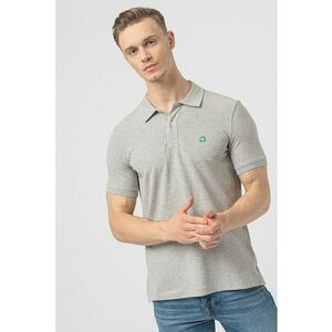 Tricou polo regular fit cu aspect pique imagine