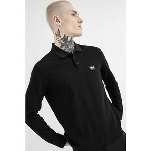 Bluza polo regular fit din pique - Negru imagine