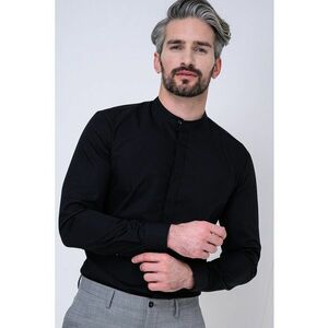 Camasa slim fit din bumbac Kaleb - Negru imagine