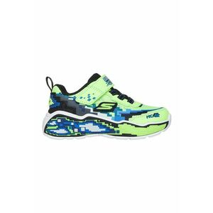 Pantofi sport Mega Scene cu velcro - Gri/Verde lime/Albastru imagine