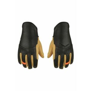 Mănuși sport bărbați Ortles Merino Leather - călduroase și respirabile - negru/galben - 7/S imagine