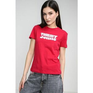 Tricou regular fit cu imprimeu logo - Roz inchis imagine