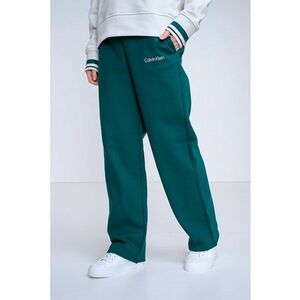 Pantaloni de trening din amestec de bumbac cu croiala ampla - Verde englez imagine