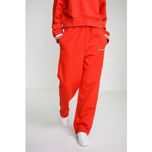 Pantaloni de trening din amestec de bumbac cu croiala ampla - Rosu imagine