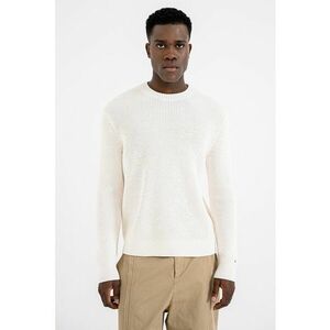 Pulover regular fit de bumbac organic - Crem imagine