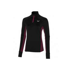 Bluza alergare dama Warmalite Half Zip - Negru/Roz imagine