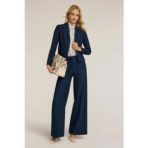Sacou slim-fit cu model uni - Bleumarin imagine