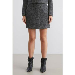Fusta mini cu model uni - Gri inchis imagine