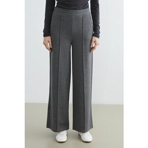 Pantaloni drepti cu buzunare laterale - Gri inchis melange imagine