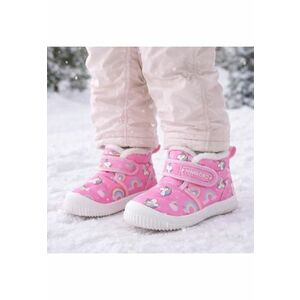 Ghete de iarna pentru copii - imprimeu unicorn - Model AL 24710 - Fas - Fete - Roz - imagine