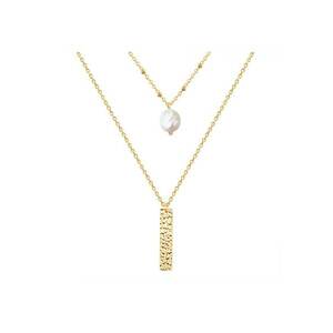 Colier stratificat - placat cu aur de 14K - Auriu imagine