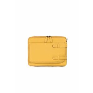 Geanta unisex de piele - pentru laptop - Galben imagine