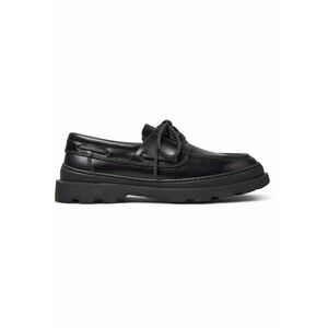 Pantofi boat de piele - Negru imagine